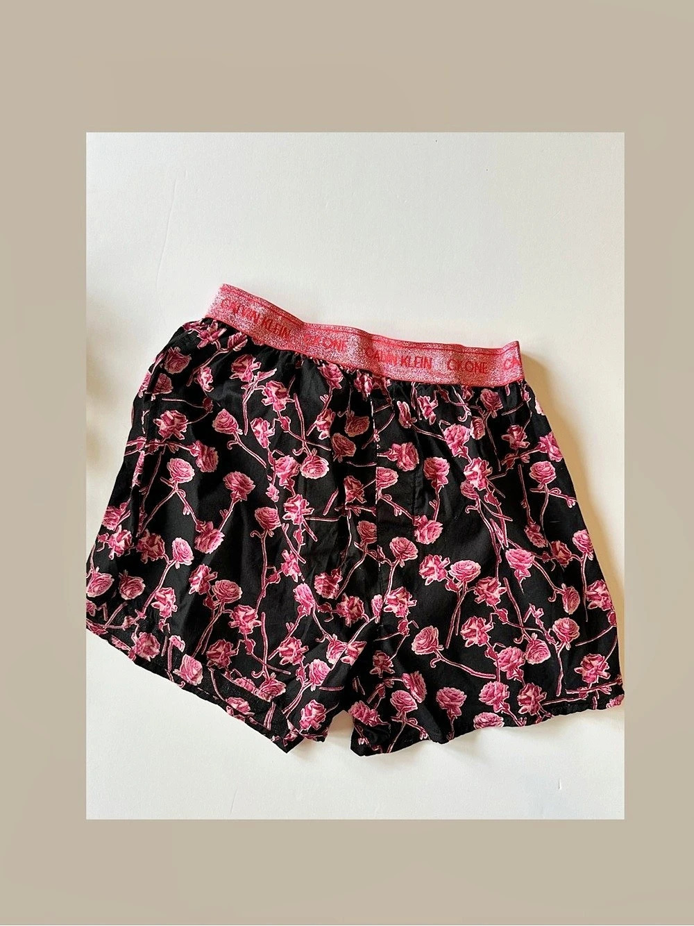 Calvin Klein CK ONE Floral Sleep Shorts / Women's Boxers Size Small